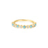 Gold Bezel Lab Created Turquoise Ring